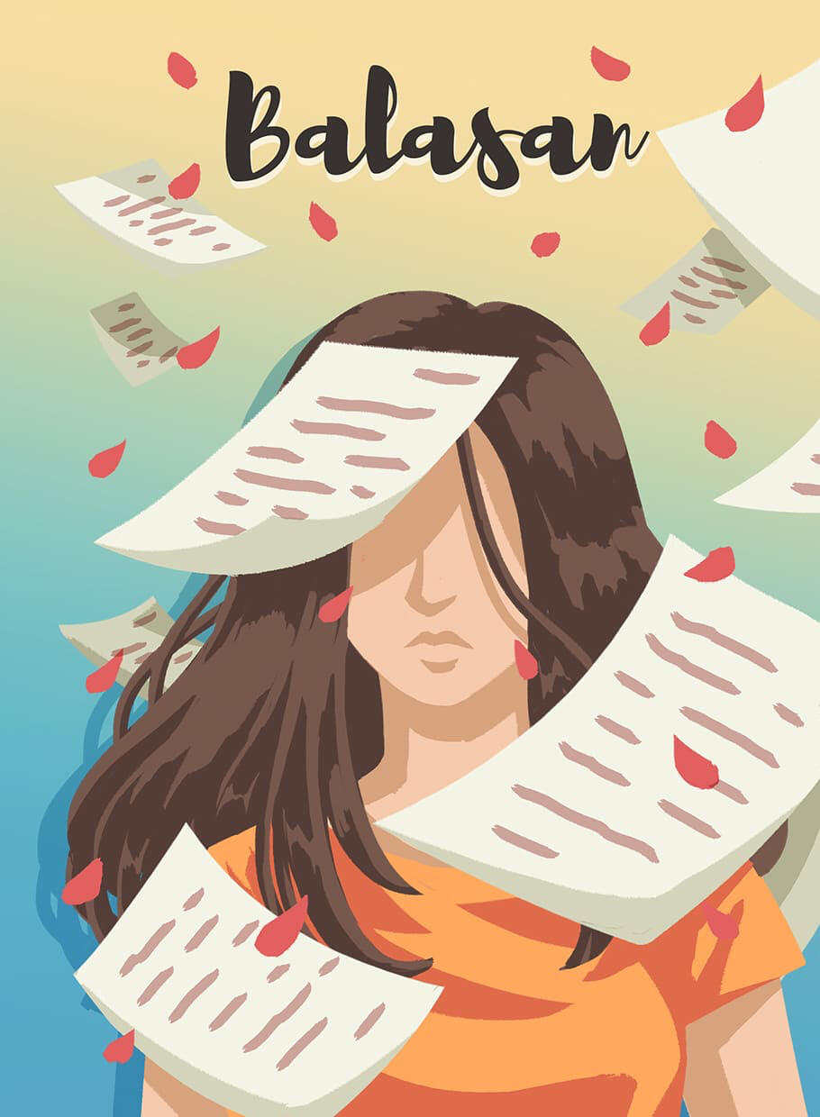 “Balasan” | Book Cover for Puspamala Pustaka